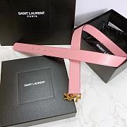 YSL Calfskin Soft Waist Buckle Classic Pink – 30mm - 6