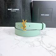 YSL Calfskin Soft Waist Buckle Classic Mint – 30mm - 1