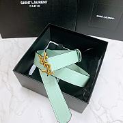 YSL Calfskin Soft Waist Buckle Classic Mint – 30mm - 3