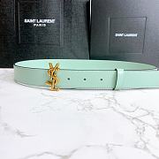 YSL Calfskin Soft Waist Buckle Classic Mint – 30mm - 4