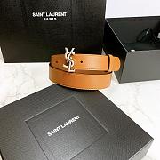 YSL Calfskin Soft Waist Buckle Classic Brown – 30mm - 5