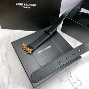 YSL Calfskin Soft Waist Gold Buckle Classic Black – 30mm - 4