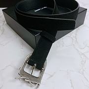 YSL Letter Buckle Silver Black – 30mm - 2