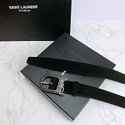 YSL Letter Buckle Silver Black – 30mm - 4