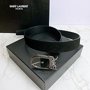 YSL Letter Buckle Silver Black – 30mm - 6