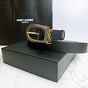 YSL Letter Buckle Gold Black – 30mm - 3