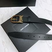 YSL Letter Buckle Gold Black – 30mm - 4
