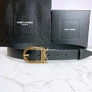 YSL Letter Buckle Gold Black – 30mm - 5