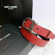 YSL Letter Buckle Gold Red – 30mm - 2