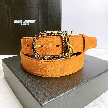 YSL Letter Buckle Gold Orange – 30mm