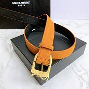YSL Letter Buckle Gold Orange – 30mm - 2