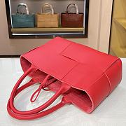 Bottega Veneta Calfskin SLIP Tote Handbag Deep Red – 44052 – 36x24x12cm - 3