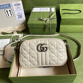 Gucci GG Marmont Crossbody Bag Full White – 447632 – 24x12x7cm