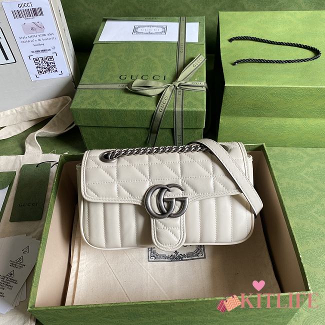 Gucci GG Marmont Bag Full White – 446744 – 23x14x6cm - 1