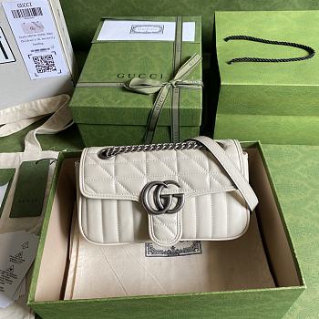 Gucci GG Marmont Bag Full White – 446744 – 23x14x6cm