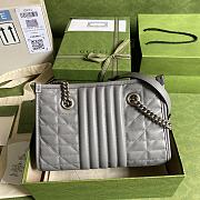 Gucci GG Marmont Shoulder Bag Full Grey – 681483 – 26.5x19x11cm - 2