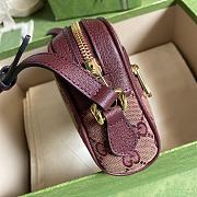 Gucci Ophidia Shoulder/Crossbody Burgundy Canvas – 517350 – 17.5x17x5.5 cm - 2