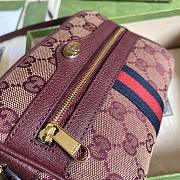 Gucci Ophidia Shoulder/Crossbody Burgundy Canvas – 517350 – 17.5x17x5.5 cm - 5