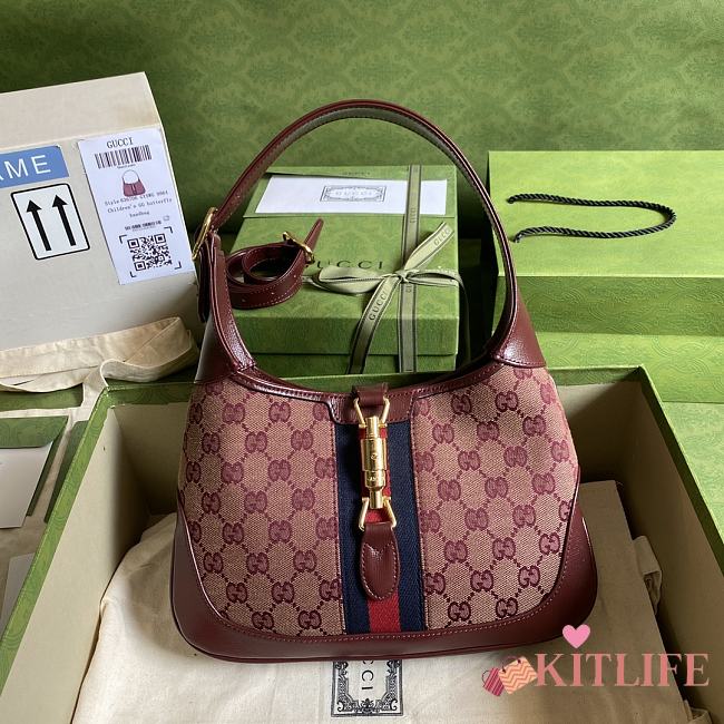 Gucci Ophidia Jackie 1961 Shoulder Bag Burgundy – 636706 – 28*19*4.5cm - 1