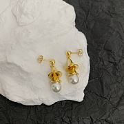 Bottega Veneta Stud Earrings With Pearl Gold  - 1
