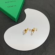 Bottega Veneta Stud Earrings With Pearl Gold  - 3