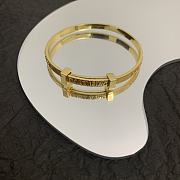 Balenciaga Force Striped Bracelet In Gold/Silver  - 3