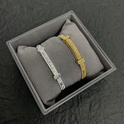 Balenciaga Force Striped Bracelet In Gold/Silver  - 5