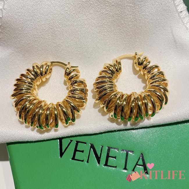 Balenciaga Curl Yellow Gold Earrings - 1