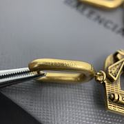 Balenciaga B Chain Gold Earrings - 2