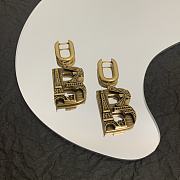 Balenciaga B Chain Gold Earrings - 4