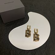 Balenciaga B Chain Gold Earrings - 6