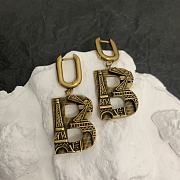 Balenciaga B Chain Gold Earrings - 5