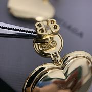 Balenciaga BB Engraved Gold Heart Earrings - 3