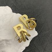 Balenciaga BB Circle Gold Earrings - 5