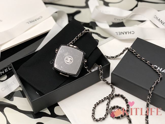 Chanel Mini Powder Box Silver Buckle – 5x5x3 Cm - 1