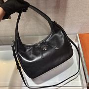 Prada Hobo All-leather Calfskin Shoulderbag/Handbag Black – 1BC132 – 26x21x9.5 cm - 4