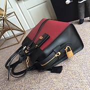Prada Calf Leather Black/Red Handbag – lBA046 –30x22 cm - 2