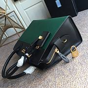 Prada Calf Leather Black/Green Handbag – lBA046 –30x22 cm - 3