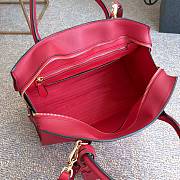 Prada Calf Leather Burgundy/Red Handbag – lBA046 –30x22 cm - 6