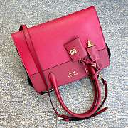 Prada Calf Leather Burgundy/Red Handbag – lBA046 –30x22 cm - 5