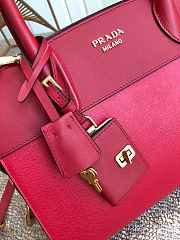 Prada Calf Leather Burgundy/Red Handbag – lBA046 –30x22 cm - 2