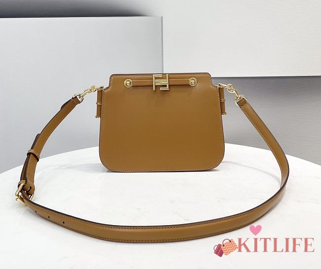 Fendi Touch Leather Bag Brown - 8BT349 – 26.5x19x10cm - 1