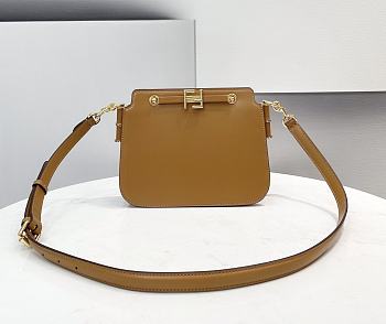 Fendi Touch Leather Bag Brown - 8BT349 – 26.5x19x10cm