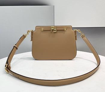 Fendi Touch Leather Bag Beige - 8BT349 – 26.5x19x10cm