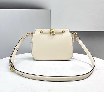 Fendi Touch Leather Bag White - 8BT349 – 26.5x19x10cm