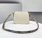 Fendi Touch Leather Bag Grey With Snake Skin Strap - 8BT349 – 26.5x19x10cm - 6