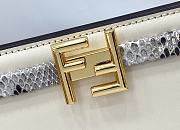 Fendi Touch Leather Bag Grey With Snake Skin Strap - 8BT349 – 26.5x19x10cm - 5