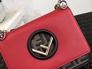 Fendi Kan I F Logo Red - 8BT286 – 19x9x15cm - 2