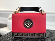 Fendi Kan I F Logo Red - 8BT284 – 25.5x10x19cm - 1