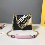 Fendi Kan I F Two-Color Black/Pink Plexiglass Calfskin – 19x13.5x9cm - 1